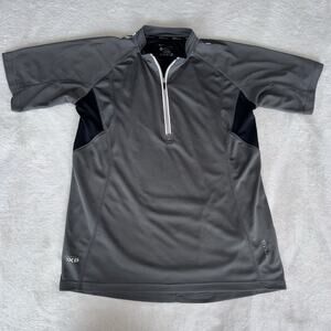 Serfas XP Men's XL Cycling Jersey Gray Black 1/4 Zip Pockets Breathable